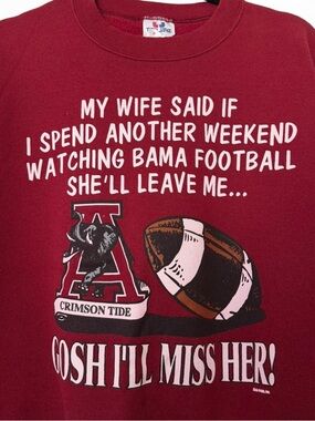 Vintage 90s University of Alabama crimson tide football sweatshirt size large